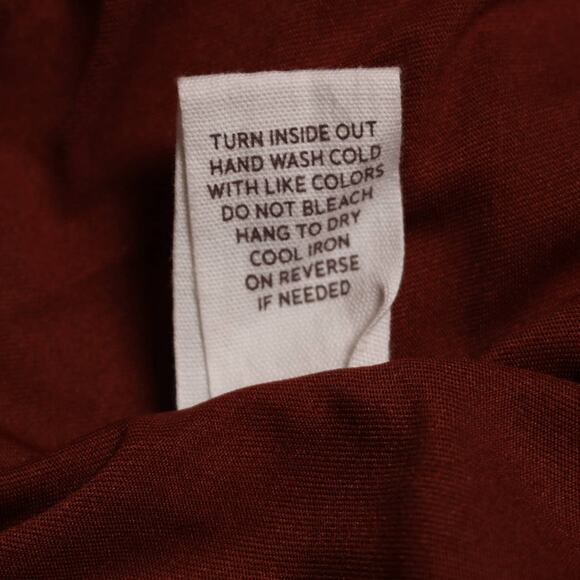 By The River Rust Polka Dot Mini Dress Puff Sleeve Ruffle Fit Flare Fall Size S - Picture 11 of 13